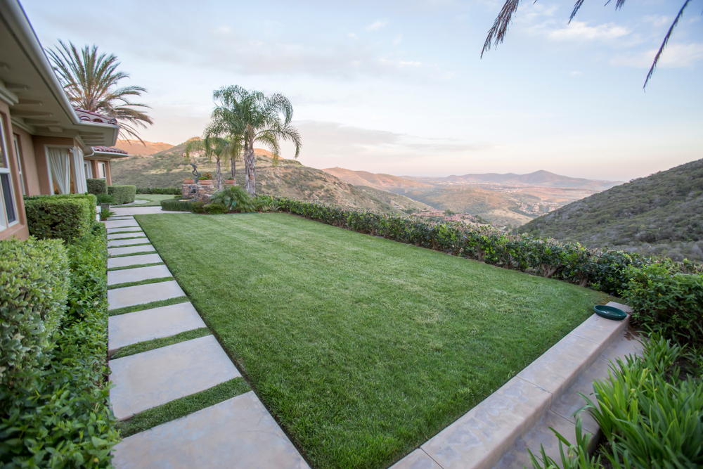 san diego yard overlooking valley